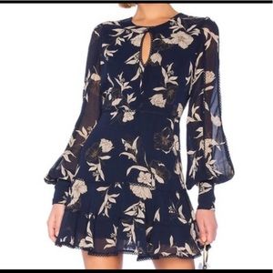 Bardot Navy Floral cocktail dress - Large